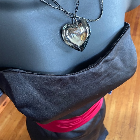 David's Bridal Dress - Strapless - W/Belt - Style 81599DC - Size 6 - Black Satin - Picture 3 of 9